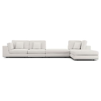 Amidala Left-Facing Arm Extended Corner Sofa with Ottoman