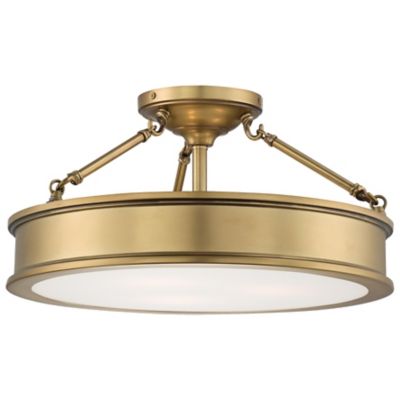 Harbour Point Drum Semi-Flushmount (Gold) - OPEN BOX RETURN
