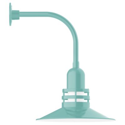 Olive Outdoor Curved Arm Wall Sconce