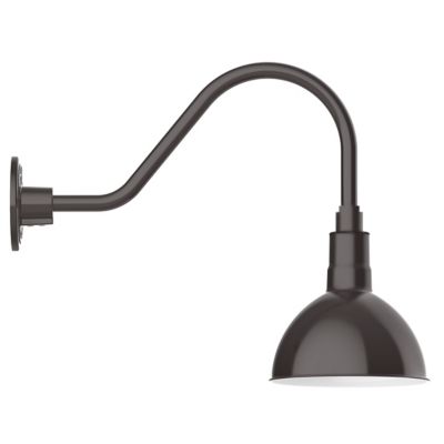 Rhoda Outdoor Gooseneck Dome Wall Sconce