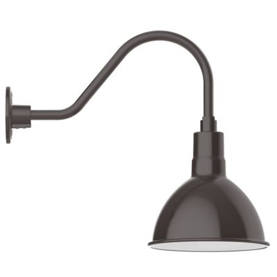 Rhoda Outdoor Gooseneck Dome Wall Sconce