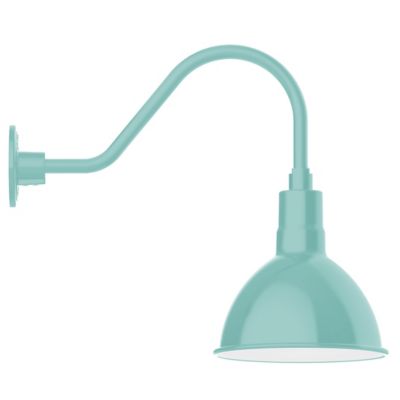 Rhoda Outdoor Gooseneck Dome Wall Sconce