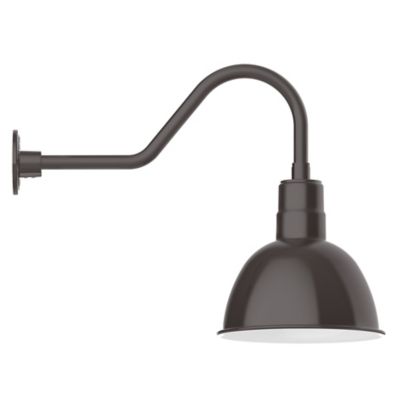 Rhoda Outdoor Gooseneck Dome Wall Sconce