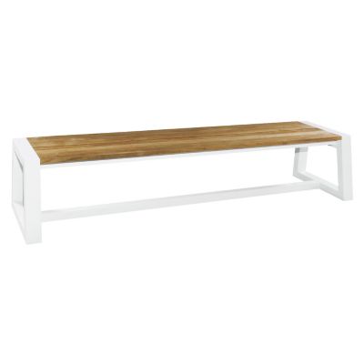 Baia Bench, Sleigh Legs (Matte White Sand) - OPEN BOX