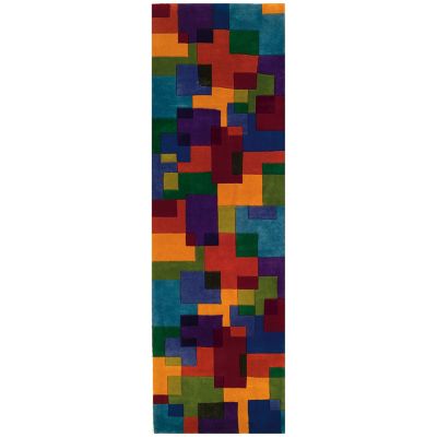 New Wave Trichromatic Block Hand-Tufted Wool Area Rug