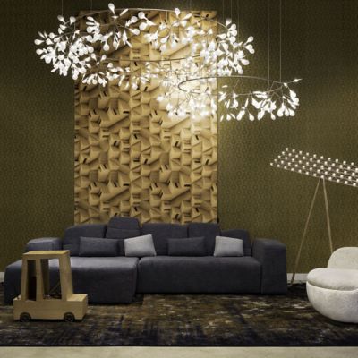 Shown in Copper finish, lit, in use