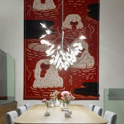 Shown in Nickel finish, lit, in use