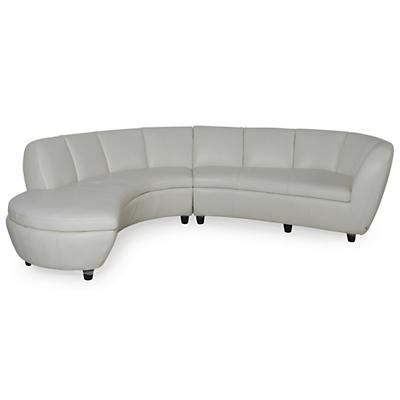 Crescenta Leather 2-Piece Sectional Sofa