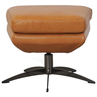 Hansen Leather Swivel Ottoman