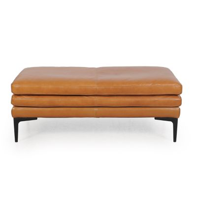 Rica Leather Bench Ottoman