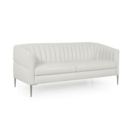 Pearl Leather Loveseat