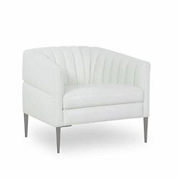 Pearl Leather Armchair by Moroni (White) - OPEN BOX RETURN
