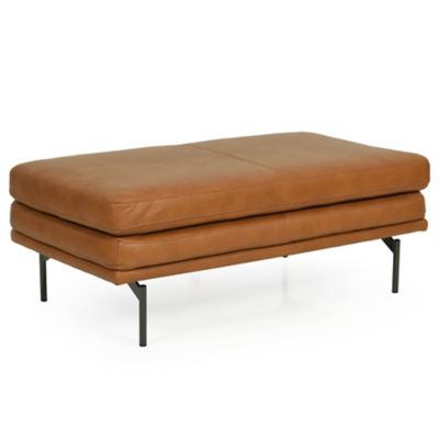 McCoy Leather Large Ottoman