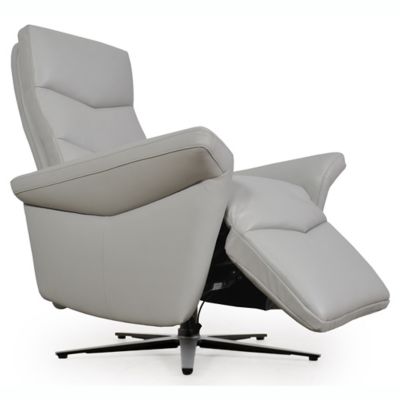 Melker Leather Dual-Motor Motion Swiveling Recliner