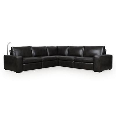 Clifford Reclining Leather 5-Piece Sectional Sofa