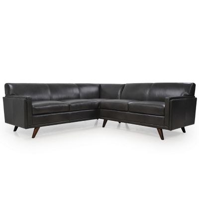 Milo Leather 2-Piece Sectional Sofa