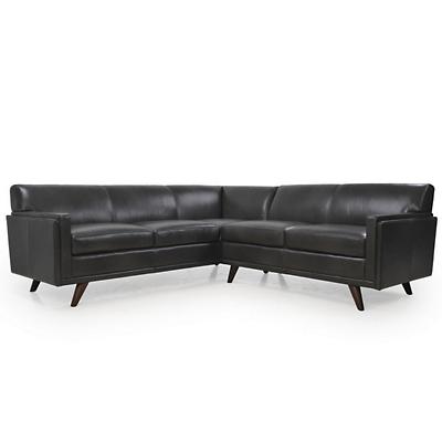 Milo Leather 2-Piece Sectional Sofa