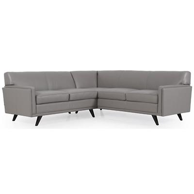 Milo Leather 2-Piece Sectional Sofa