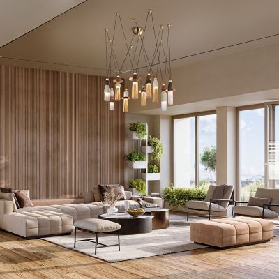 Nappe LED Multi Light Pendant