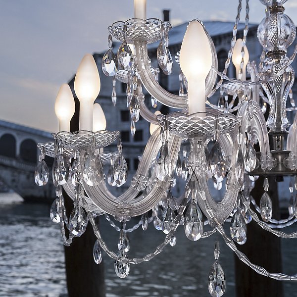 Drylight LED Two-Tier Outdoor Chandelier