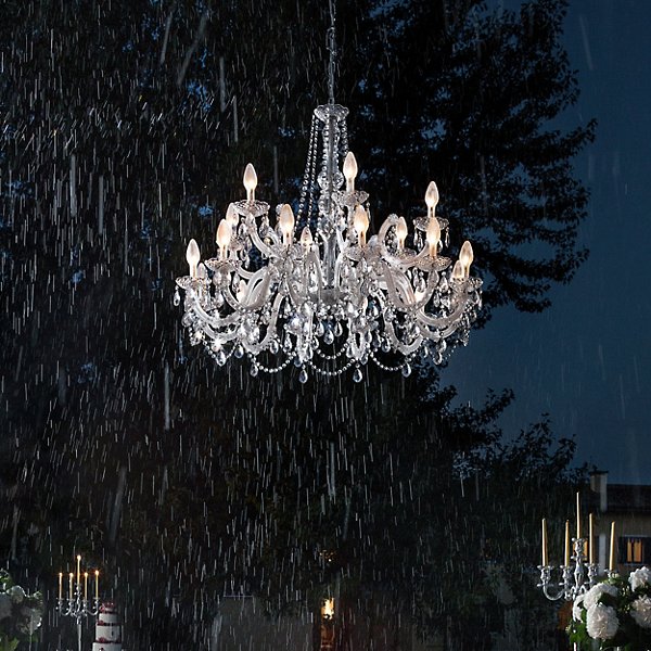 Drylight LED Two-Tier Outdoor Chandelier