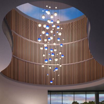 Shown in Blue with Off-White finish, in use, lit