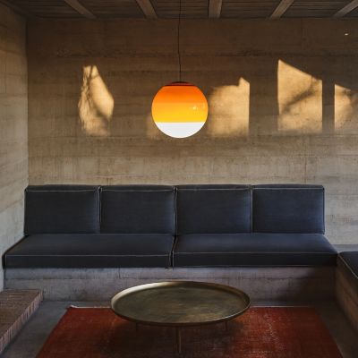 Shown in Amber finish, in use, lit