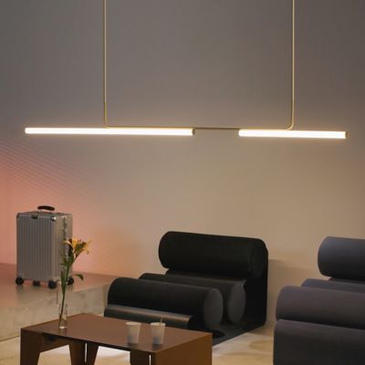 Shown in Matte Gold finish, 124 inch size, in use