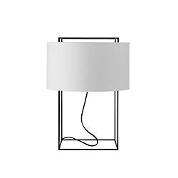 Lewit M Table Lamp(L/Mate Black/White Linen)-OPEN BOX RETURN