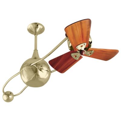Brisa 2000 Ceiling Fan (Solid Mahogany Wood|Brass)-OPEN BOX