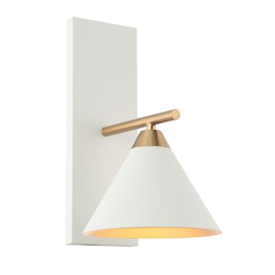 Serif Wall Sconce by Huxe(Aged Gold Brass w/White)-OPEN BOX