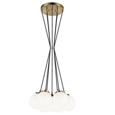 Clara Chandelier (Opal White/Gold Brass/7 Lights) - OPEN BOX