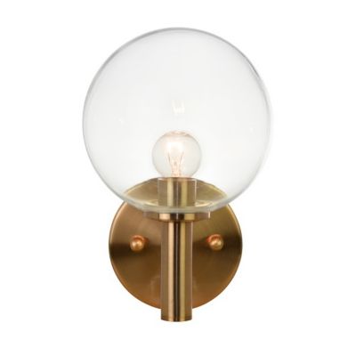 Astro Wall Sconce (Clear|Aged Gold Brass) - OPEN BOX