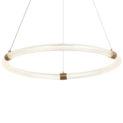 Papilla LED Chandelier (Aged Gold Brass|24 In) - OPEN BOX