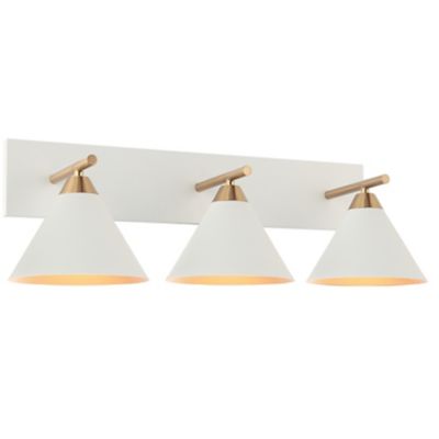Mimi Vanity Light (Aged Gold with White|3 Lights) - OPEN BOX