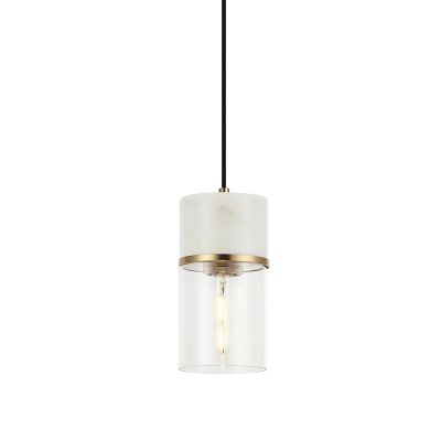 Odessa Mini Pendant (Brass with White Marble|80 In)-OPEN BOX