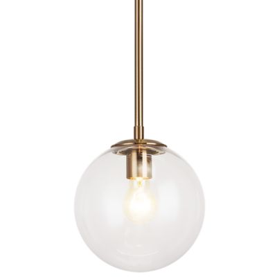 Melia Mini Pendant (Clear Glass|Aged Gold Brass) - OPEN BOX