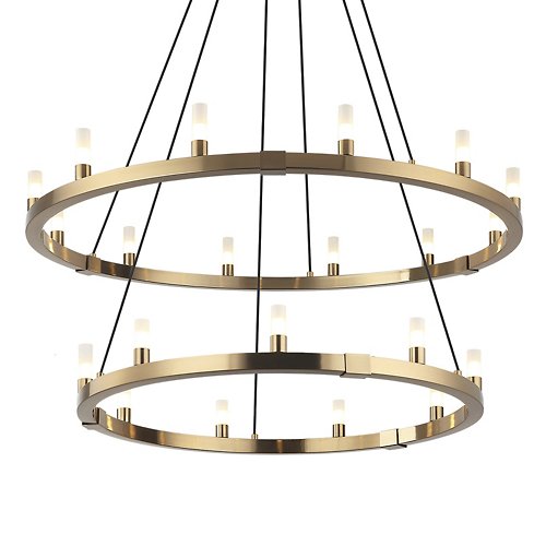 Cascadian Round Double Chandelier