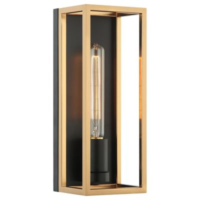 Shadowbox Wall Sconce (Black with Brass|1 Light) - OPEN BOX
