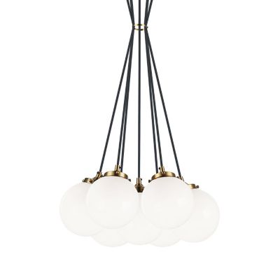 The Bougie Chandelier (Opal White|Brass|7 Lights) - OPEN BOX