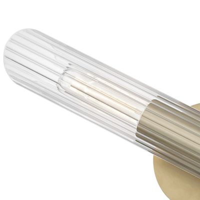 Cecily 2-Light Large Wall Sconce - Aged Brass Finish - Clear Glass