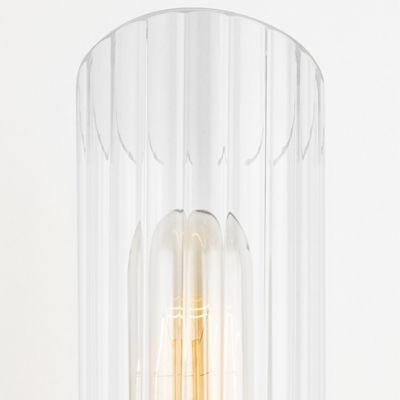 Cecily 2-Light Large Wall Sconce - Aged Brass Finish - Clear Glass