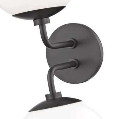 Stella 2-Light Wall Sconce - Opal Glossy Glass