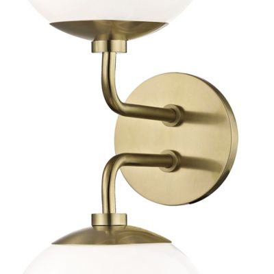 Stella 2-Light Wall Sconce - Opal Glossy Glass