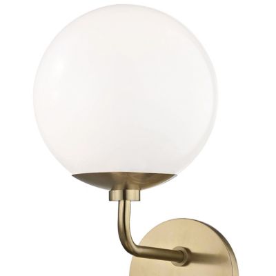 Stella 2-Light Wall Sconce - Opal Glossy Glass