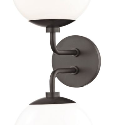 Stella 2-Light Wall Sconce - Opal Glossy Glass