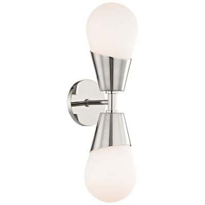 Cora Double Wall Sconce (Polished Nickel) - OPEN BOX RETURN