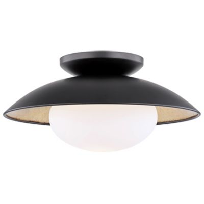 Modern Semi Flush Mount Lighting Black Ceiling Light Fixture LED