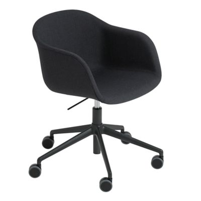 Fiber Armchair with Gas Lift and Castors