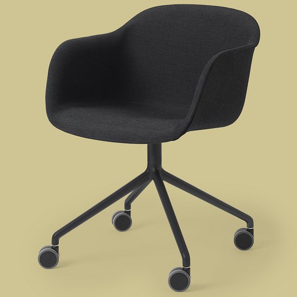 Fiber Armchair with Gas Lift and Castors